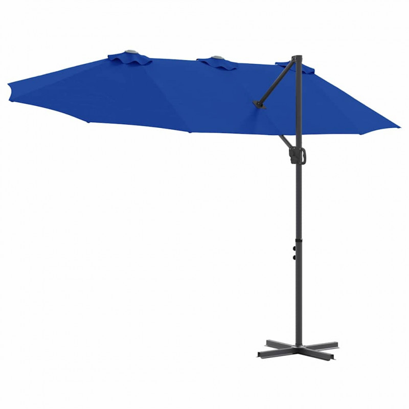 Parasol plażowy Niebieski azur 372 x 198 x 243 cm