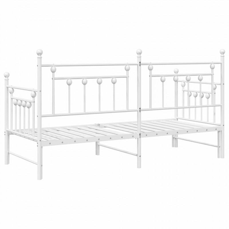 Rama łóżka dziennego Biały 75 x 190 cm Stal