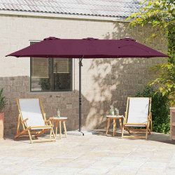 Parasol plażowy Bordeaux Czerwony 372 x 198 x 243 cm