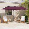 Parasol plażowy Bordeaux Czerwony 372 x 198 x 243 cm