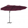 Parasol plażowy Bordeaux Czerwony 372 x 198 x 243 cm