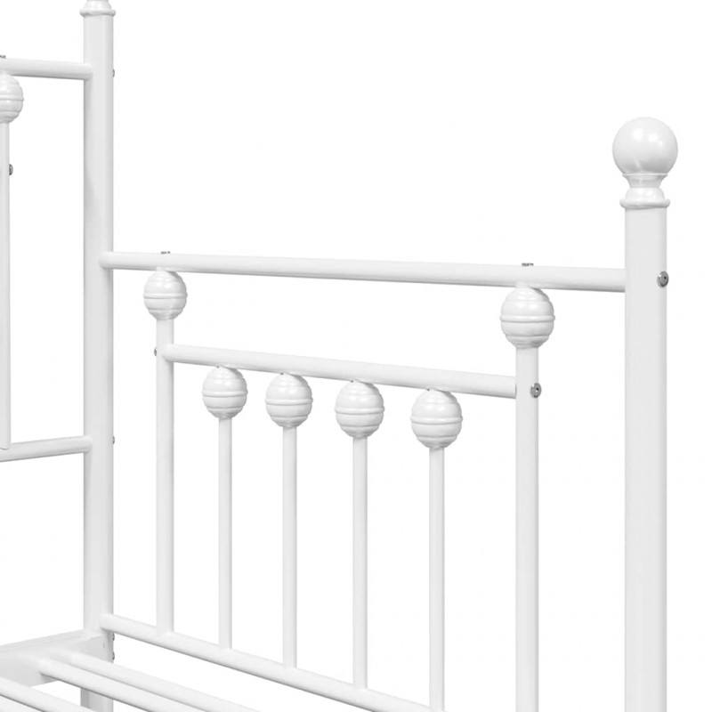Rama łóżka dziennego Biały 75 x 190 cm Stal