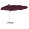 Parasol plażowy Bordeaux Czerwony 372 x 198 x 243 cm