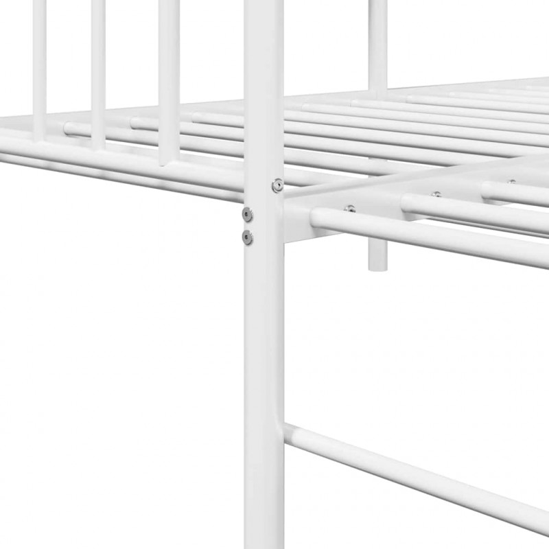 Rama łóżka dziennego Biały 75 x 190 cm Stal