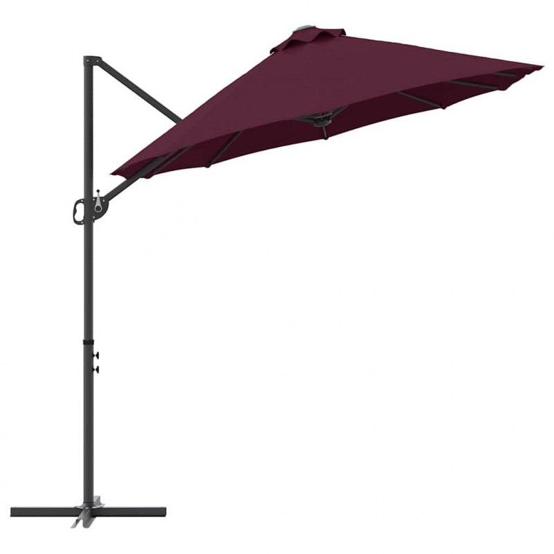 Parasol plażowy Bordeaux Czerwony 372 x 198 x 243 cm