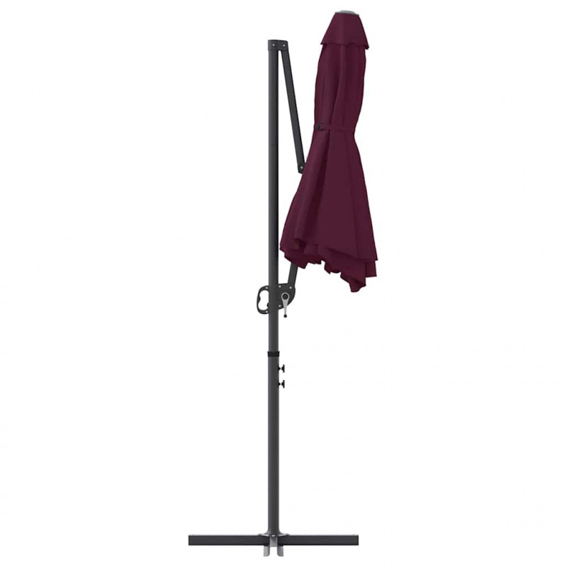 Parasol plażowy Bordeaux Czerwony 372 x 198 x 243 cm