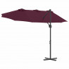 Parasol plażowy Bordeaux Czerwony 372 x 198 x 243 cm