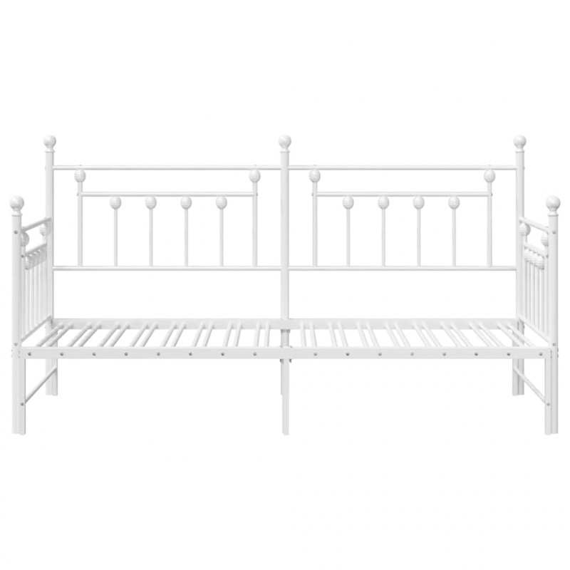 Rama łóżka dziennego Biały 80 x 200 cm Stal