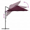 Parasol plażowy Bordeaux Czerwony 372 x 198 x 243 cm