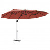 Parasol plażowy terakota 372 x 198 x 243 cm