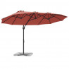 Parasol plażowy terakota 372 x 198 x 243 cm