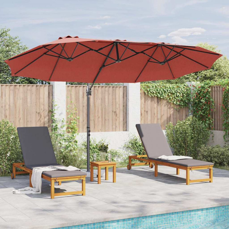 Parasol plażowy terakota 372 x 198 x 243 cm