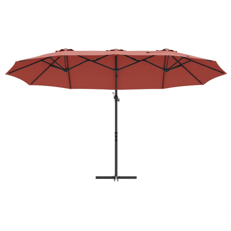 Parasol plażowy terakota 372 x 198 x 243 cm