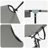 Składany leżak 2 pcs Szary 190 x 57 x 81 cm oxford
