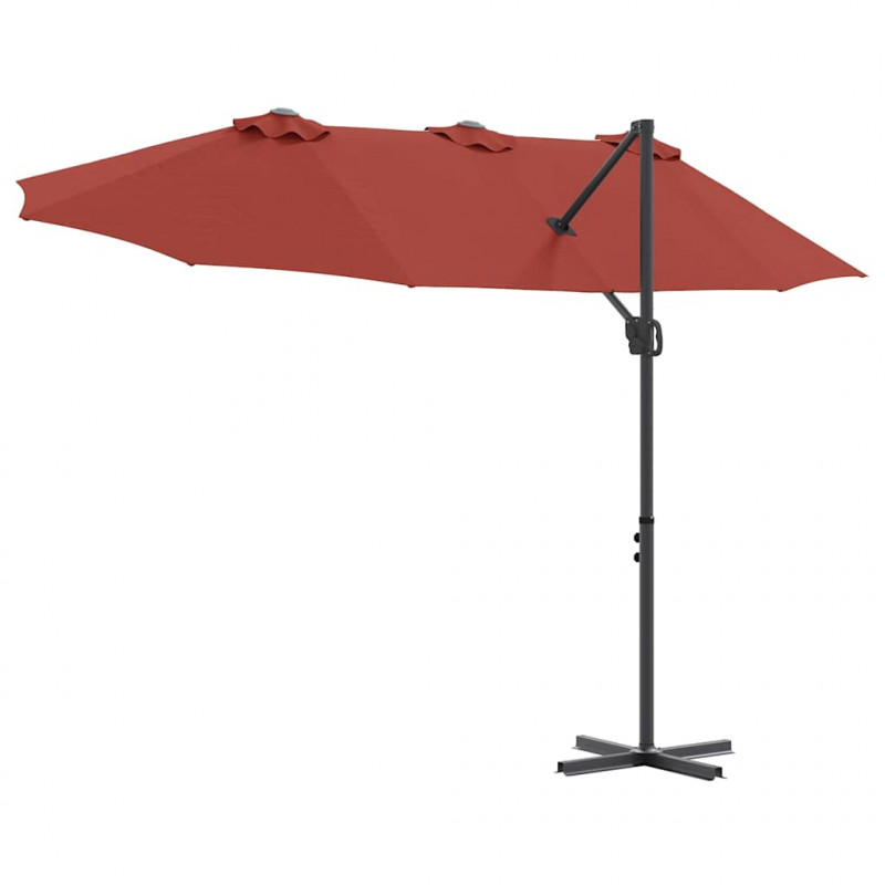 Parasol plażowy terakota 372 x 198 x 243 cm