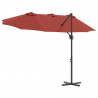 Parasol plażowy terakota 372 x 198 x 243 cm