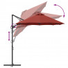 Parasol plażowy terakota 372 x 198 x 243 cm