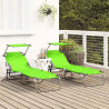 Składany leżak 2 pcs Zielony 190 x 57 x 81 cm oxford