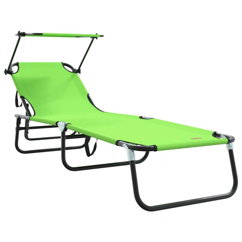 Składany leżak 2 pcs Zielony 190 x 57 x 81 cm oxford