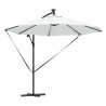 Parasol plażowy Ze LED Lights piaskowy 294 x 294 x 248 cm
