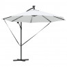 Parasol plażowy Ze LED Lights piaskowy 294 x 294 x 248 cm