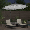 Parasol plażowy Ze LED Lights piaskowy 294 x 294 x 248 cm