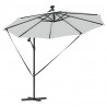 Parasol plażowy Ze LED Lights piaskowy 294 x 294 x 248 cm