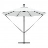 Parasol plażowy Ze LED Lights piaskowy 294 x 294 x 248 cm