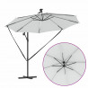 Parasol plażowy Ze LED Lights piaskowy 294 x 294 x 248 cm