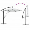 Parasol plażowy Ze LED Lights piaskowy 294 x 294 x 248 cm