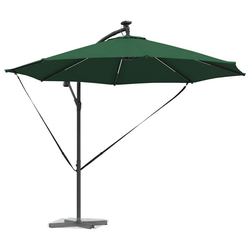 Parasol plażowy Ze LED Lights Zielony 294 x 294 x 248 cm