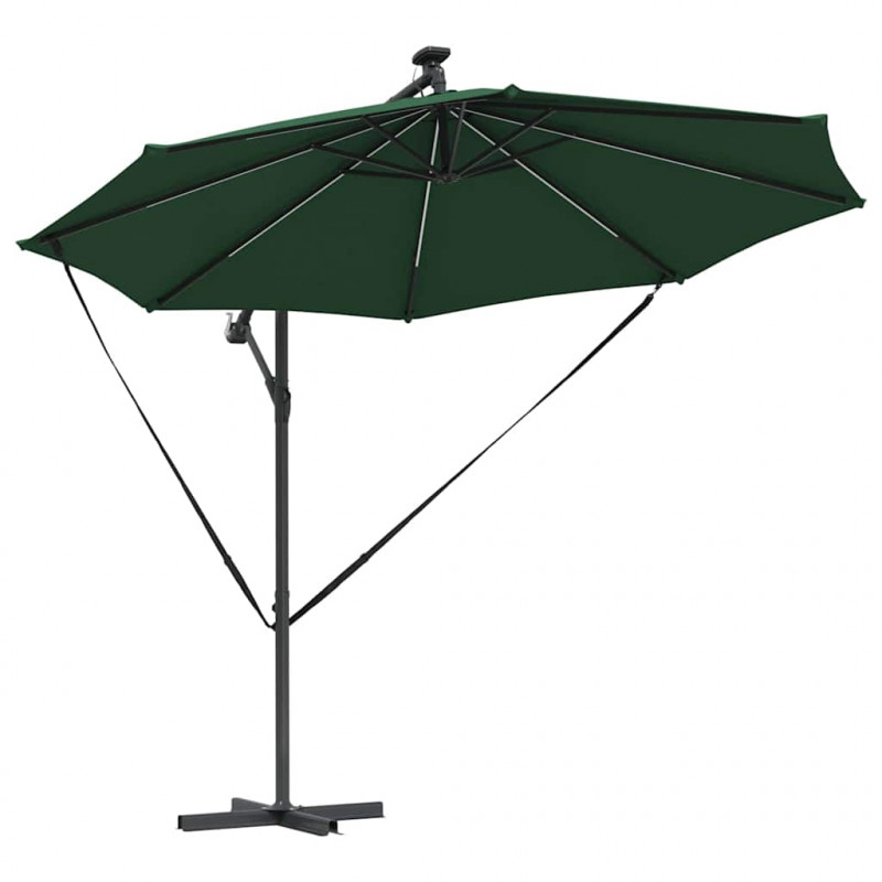 Parasol plażowy Ze LED Lights Zielony 294 x 294 x 248 cm