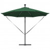 Parasol plażowy Ze LED Lights Zielony 294 x 294 x 248 cm