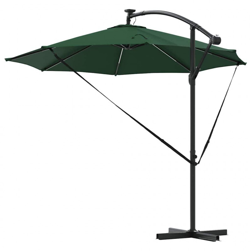 Parasol plażowy Ze LED Lights Zielony 294 x 294 x 248 cm