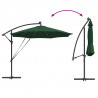 Parasol plażowy Ze LED Lights Zielony 294 x 294 x 248 cm