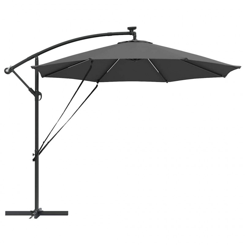 Parasol plażowy Ze LED Lights Antracyt 294 x 294 x 248 cm