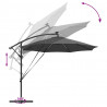 Parasol plażowy Ze LED Lights Antracyt 294 x 294 x 248 cm