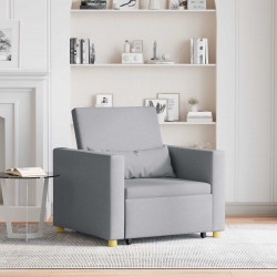 Rozkładana sofa jednoosobowa Jasnoszary 90 x 165 x 87 cm