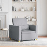 Rozkładana sofa jednoosobowa Jasnoszary 90 x 165 x 87 cm