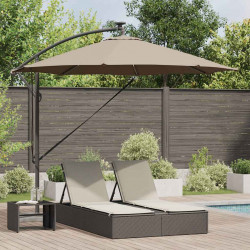 Parasol plażowy Ze LED Lights Ciemnoszary 294 x 294 x 248 cm