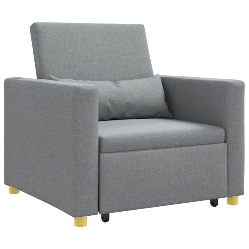 Rozkładana sofa jednoosobowa Jasnoszary 90 x 165 x 87 cm