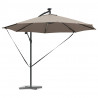 Parasol plażowy Ze LED Lights Ciemnoszary 294 x 294 x 248 cm