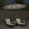Parasol plażowy Ze LED Lights Ciemnoszary 294 x 294 x 248 cm