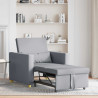 Rozkładana sofa jednoosobowa Jasnoszary 90 x 165 x 87 cm
