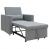 Rozkładana sofa jednoosobowa Jasnoszary 90 x 165 x 87 cm