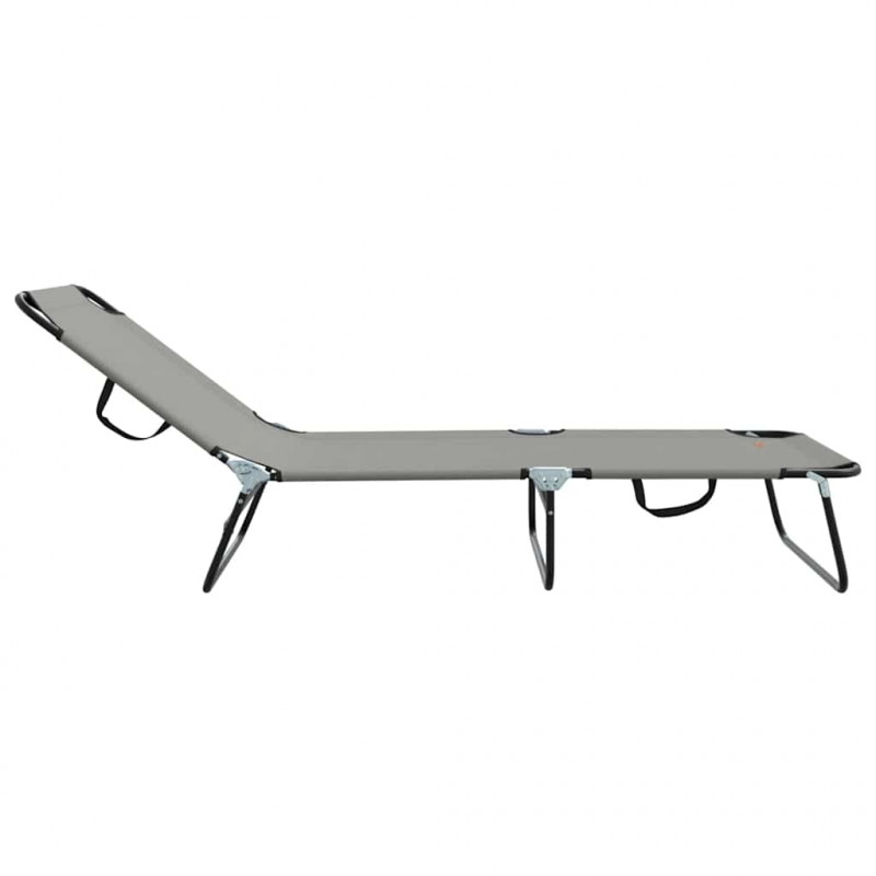 Składany leżak Szary 188 x 57 x 86,5 cm Poliester