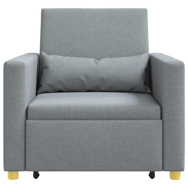 Rozkładana sofa jednoosobowa Jasnoszary 90 x 165 x 87 cm