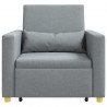 Rozkładana sofa jednoosobowa Jasnoszary 90 x 165 x 87 cm
