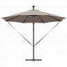 Parasol plażowy Ze LED Lights Ciemnoszary 294 x 294 x 248 cm