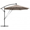 Parasol plażowy Ze LED Lights Ciemnoszary 294 x 294 x 248 cm